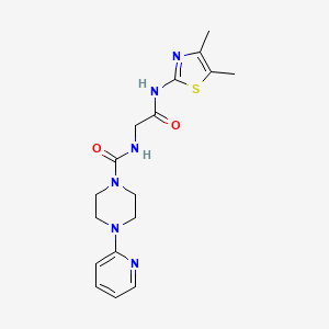 N-(2-{[(2E)-4,5-dimethyl-1,3-thiazol-2(3H)-ylidene]amino}-2-oxoethyl)-4-(pyridin-2-yl)piperazine-1-carboxamide