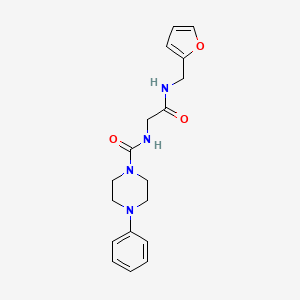 molecular formula C18H22N4O3 B10998032 N-{2-[(furan-2-ylmethyl)amino]-2-oxoethyl}-4-phenylpiperazine-1-carboxamide 