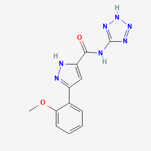 5-(2-methoxyphenyl)-N-(2H-tetrazol-5-yl)-1H-pyrazole-3-carboxamide