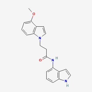 molecular formula C20H19N3O2 B10998034 N-(1H-indol-4-yl)-3-(4-methoxy-1H-indol-1-yl)propanamide 