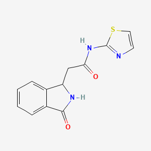 molecular formula C13H11N3O2S B10998035 2-(3-oxo-2,3-dihydro-1H-isoindol-1-yl)-N-(1,3-thiazol-2-yl)acetamide 