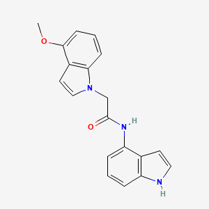 molecular formula C19H17N3O2 B10998039 N-(1H-indol-4-yl)-2-(4-methoxy-1H-indol-1-yl)acetamide 