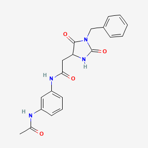 N-(3-acetamidophenyl)-2-(1-benzyl-2,5-dioxoimidazolidin-4-yl)acetamide