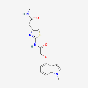 N-{4-[2-(methylamino)-2-oxoethyl]-1,3-thiazol-2-yl}-2-[(1-methyl-1H-indol-4-yl)oxy]acetamide