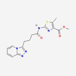 Methyl 5-methyl-2-{[4-([1,2,4]triazolo[4,3-a]pyridin-3-yl)butanoyl]amino}-1,3-thiazole-4-carboxylate