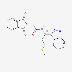 2-(1,3-dioxo-1,3-dihydro-2H-isoindol-2-yl)-N-[3-(methylsulfanyl)-1-([1,2,4]triazolo[4,3-a]pyridin-3-yl)propyl]acetamide