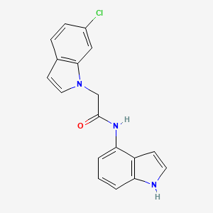 molecular formula C18H14ClN3O B10998087 2-(6-chloro-1H-indol-1-yl)-N-(1H-indol-4-yl)acetamide 