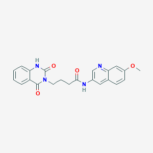 molecular formula C22H20N4O4 B10998094 4-(2-hydroxy-4-oxoquinazolin-3(4H)-yl)-N-(7-methoxyquinolin-3-yl)butanamide 