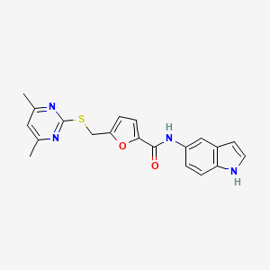 5-{[(4,6-dimethylpyrimidin-2-yl)sulfanyl]methyl}-N-(1H-indol-5-yl)furan-2-carboxamide