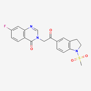 7-fluoro-3-{2-[1-(methylsulfonyl)-2,3-dihydro-1H-indol-5-yl]-2-oxoethyl}quinazolin-4(3H)-one