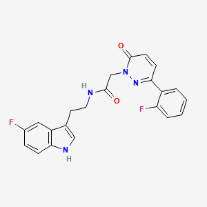 molecular formula C22H18F2N4O2 B10998169 N-[2-(5-fluoro-1H-indol-3-yl)ethyl]-2-[3-(2-fluorophenyl)-6-oxopyridazin-1(6H)-yl]acetamide 