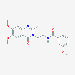 molecular formula C21H23N3O5 B10998174 N-[2-(6,7-dimethoxy-2-methyl-4-oxoquinazolin-3(4H)-yl)ethyl]-3-methoxybenzamide 