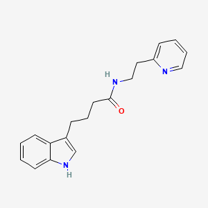 molecular formula C19H21N3O B10998180 4-(1H-indol-3-yl)-N-[2-(pyridin-2-yl)ethyl]butanamide 