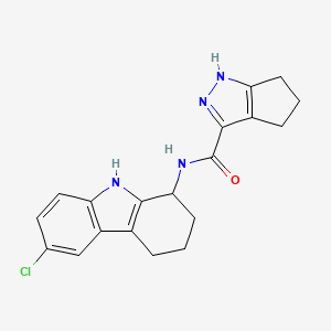 N-(6-chloro-2,3,4,9-tetrahydro-1H-carbazol-1-yl)-1,4,5,6-tetrahydrocyclopenta[c]pyrazole-3-carboxamide