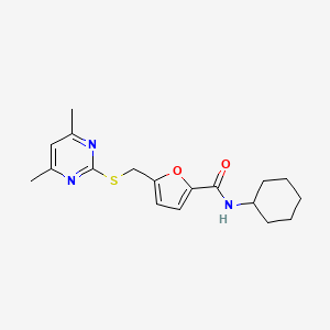 N-cyclohexyl-5-{[(4,6-dimethylpyrimidin-2-yl)sulfanyl]methyl}furan-2-carboxamide