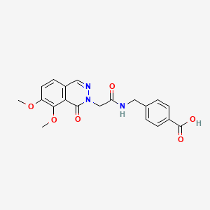 4-({[(7,8-dimethoxy-1-oxophthalazin-2(1H)-yl)acetyl]amino}methyl)benzoic acid