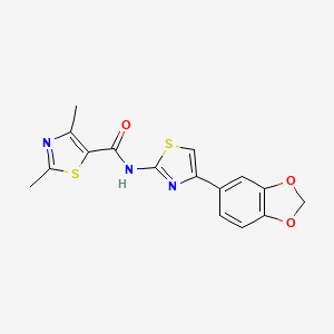 N-[4-(1,3-benzodioxol-5-yl)-1,3-thiazol-2-yl]-2,4-dimethyl-1,3-thiazole-5-carboxamide