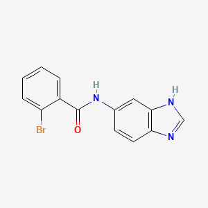 molecular formula C14H10BrN3O B10998262 N-(1H-benzimidazol-5-yl)-2-bromobenzamide 