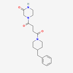 1-(4-Benzylpiperidino)-4-(3-oxopiperazino)-1,4-butanedione