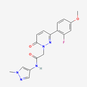 2-(3-(2-fluoro-4-methoxyphenyl)-6-oxopyridazin-1(6H)-yl)-N-(1-methyl-1H-pyrazol-4-yl)acetamide