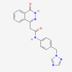 molecular formula C19H16N6O2 B10998301 2-(4-hydroxyphthalazin-1-yl)-N-[4-(1H-1,2,4-triazol-1-ylmethyl)phenyl]acetamide 