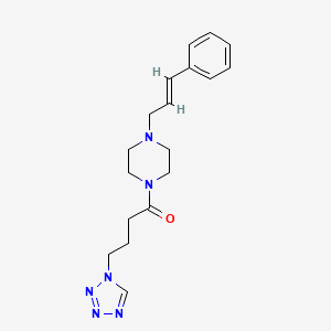 molecular formula C18H24N6O B10998317 1-cinnamyl-4-[4-(1H-tetraazol-1-yl)butanoyl]piperazine 