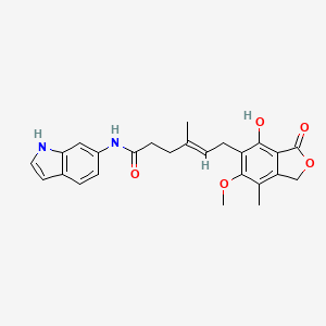 (4E)-6-(4-hydroxy-6-methoxy-7-methyl-3-oxo-1,3-dihydro-2-benzofuran-5-yl)-N-(1H-indol-6-yl)-4-methylhex-4-enamide