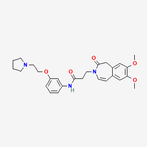 3-(7,8-Dimethoxy-2-oxo-1,2-dihydro-3H-3-benzazepin-3-YL)-N-{3-[2-(1-pyrrolidinyl)ethoxy]phenyl}propanamide