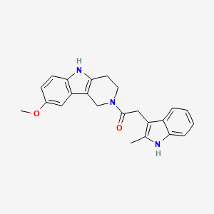 1-(8-methoxy-1,3,4,5-tetrahydro-2H-pyrido[4,3-b]indol-2-yl)-2-(2-methyl-1H-indol-3-yl)ethanone