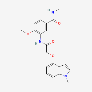 4-methoxy-N-methyl-3-({[(1-methyl-1H-indol-4-yl)oxy]acetyl}amino)benzamide