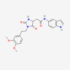 2-{1-[2-(3,4-dimethoxyphenyl)ethyl]-2,5-dioxoimidazolidin-4-yl}-N-(1H-indol-5-yl)acetamide