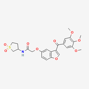 N-(1,1-dioxidotetrahydrothiophen-3-yl)-2-({3-[(3,4,5-trimethoxyphenyl)carbonyl]-1-benzofuran-5-yl}oxy)acetamide