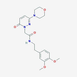 molecular formula C20H26N4O5 B10998368 N-[2-(3,4-dimethoxyphenyl)ethyl]-2-[3-(morpholin-4-yl)-6-oxopyridazin-1(6H)-yl]acetamide 