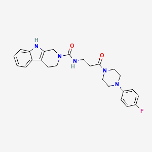 N-{3-[4-(4-fluorophenyl)piperazin-1-yl]-3-oxopropyl}-1,3,4,9-tetrahydro-2H-beta-carboline-2-carboxamide