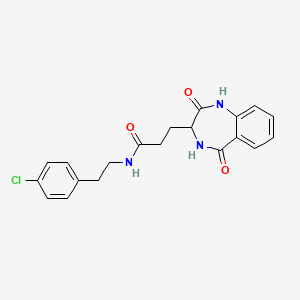 molecular formula C20H20ClN3O3 B10998394 N-[2-(4-chlorophenyl)ethyl]-3-(2,5-dioxo-2,3,4,5-tetrahydro-1H-1,4-benzodiazepin-3-yl)propanamide 