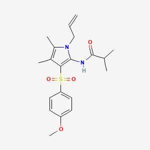 molecular formula C20H26N2O4S B10998398 N-{3-[(4-methoxyphenyl)sulfonyl]-4,5-dimethyl-1-(prop-2-en-1-yl)-1H-pyrrol-2-yl}-2-methylpropanamide 