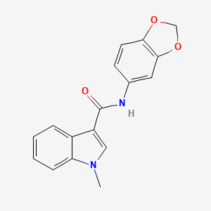 molecular formula C17H14N2O3 B10998400 N-(1,3-benzodioxol-5-yl)-1-methyl-1H-indole-3-carboxamide 