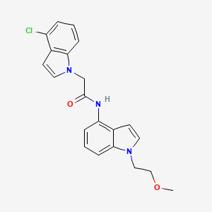 molecular formula C21H20ClN3O2 B10998404 2-(4-chloro-1H-indol-1-yl)-N-[1-(2-methoxyethyl)-1H-indol-4-yl]acetamide 