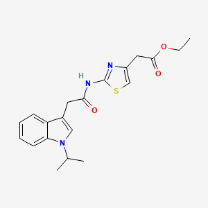 ethyl [2-({[1-(propan-2-yl)-1H-indol-3-yl]acetyl}amino)-1,3-thiazol-4-yl]acetate