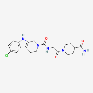 N-[2-(4-carbamoylpiperidin-1-yl)-2-oxoethyl]-6-chloro-1,3,4,9-tetrahydro-2H-beta-carboline-2-carboxamide