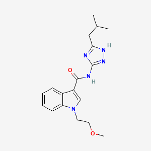 1-(2-methoxyethyl)-N-[3-(2-methylpropyl)-1H-1,2,4-triazol-5-yl]-1H-indole-3-carboxamide