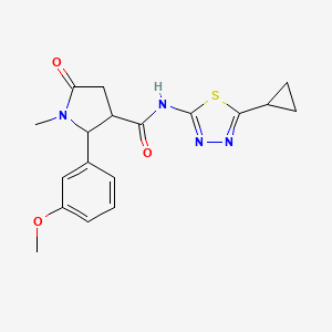 N-(5-cyclopropyl-1,3,4-thiadiazol-2-yl)-2-(3-methoxyphenyl)-1-methyl-5-oxopyrrolidine-3-carboxamide