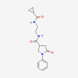 N-{2-[(cyclopropylcarbonyl)amino]ethyl}-5-oxo-1-phenylpyrrolidine-3-carboxamide