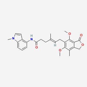 (4E)-6-(4,6-dimethoxy-7-methyl-3-oxo-1,3-dihydro-2-benzofuran-5-yl)-4-methyl-N-(1-methyl-1H-indol-4-yl)hex-4-enamide