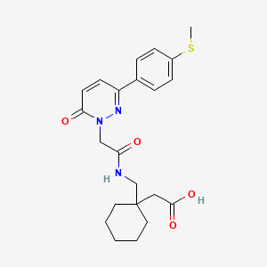 molecular formula C22H27N3O4S B10998482 (1-{[({3-[4-(methylsulfanyl)phenyl]-6-oxopyridazin-1(6H)-yl}acetyl)amino]methyl}cyclohexyl)acetic acid 