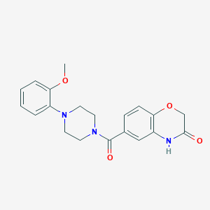 molecular formula C20H21N3O4 B10998493 6-{[4-(2-methoxyphenyl)piperazino]carbonyl}-2H-1,4-benzoxazin-3(4H)-one 