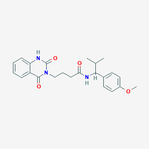 4-(2-hydroxy-4-oxoquinazolin-3(4H)-yl)-N-[1-(4-methoxyphenyl)-2-methylpropyl]butanamide