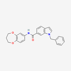 1-benzyl-N-(3,4-dihydro-2H-1,5-benzodioxepin-7-yl)-1H-indole-6-carboxamide