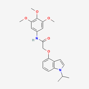 2-{[1-(propan-2-yl)-1H-indol-4-yl]oxy}-N-(3,4,5-trimethoxyphenyl)acetamide