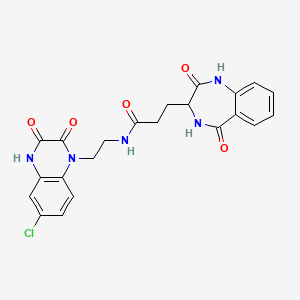 N-[2-(6-chloro-3-hydroxy-2-oxoquinoxalin-1(2H)-yl)ethyl]-3-(2,5-dioxo-2,3,4,5-tetrahydro-1H-1,4-benzodiazepin-3-yl)propanamide